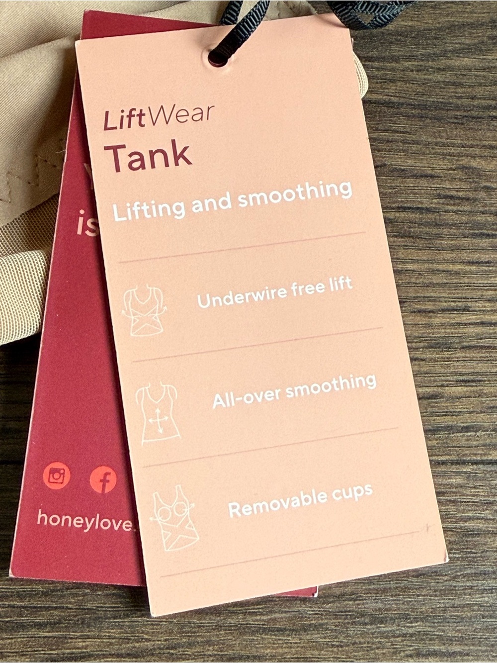 Honeylove LiftWear Tank Shapewear Cami NWT Beige Size Large - Picture 5 of 6
